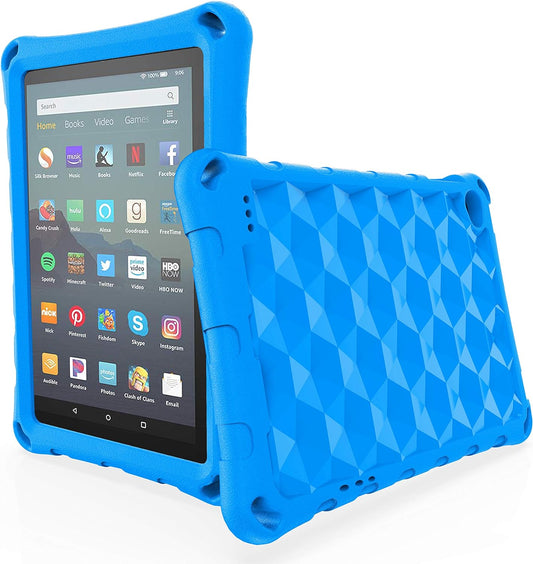 Fire 7 Tablet Case for Kids,Not Compatible with 2022 New,  Extra Thick Protective Layer Double-Layer Shockproof in Four Corners Compatible with 9/7/5Th Generation 2019/2017/2015 Release (Blue)