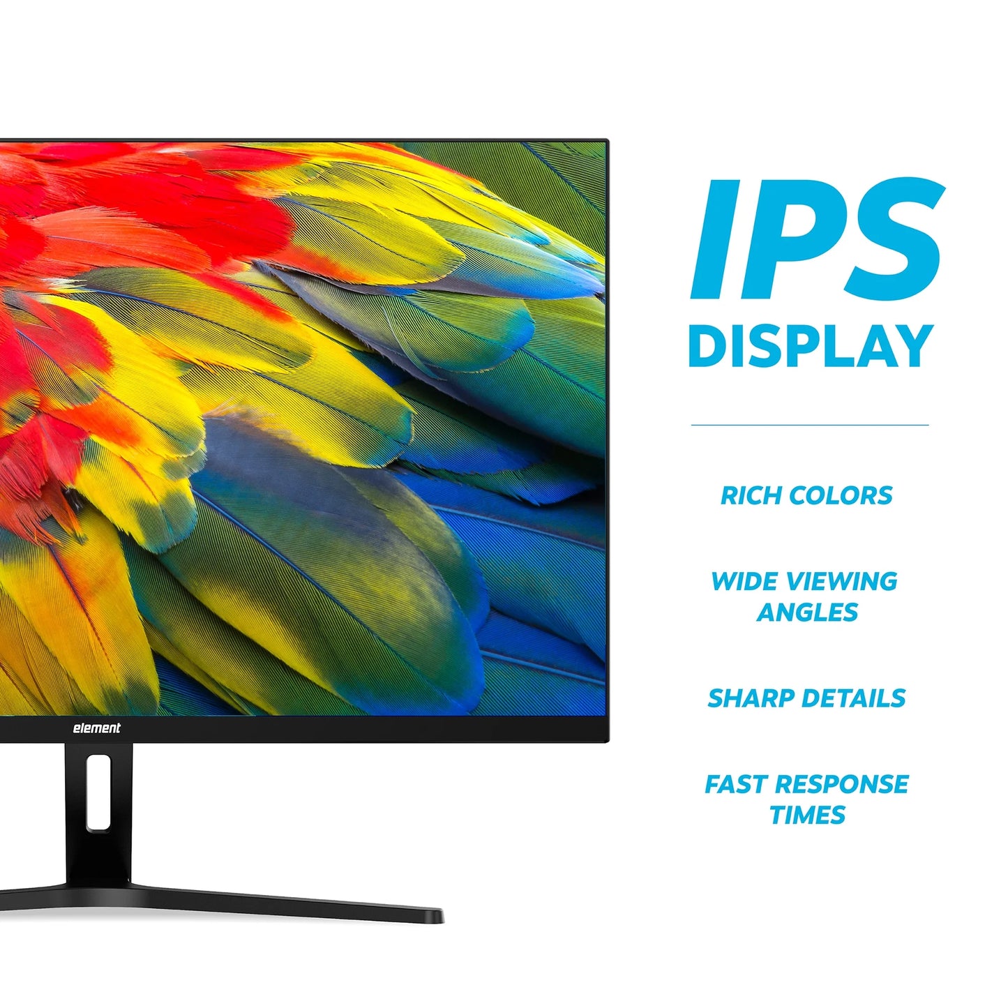 Element 24” 1080P IPS LCD 3-Side Frameless Computer Monitor - Black (EM2FPAB24B)