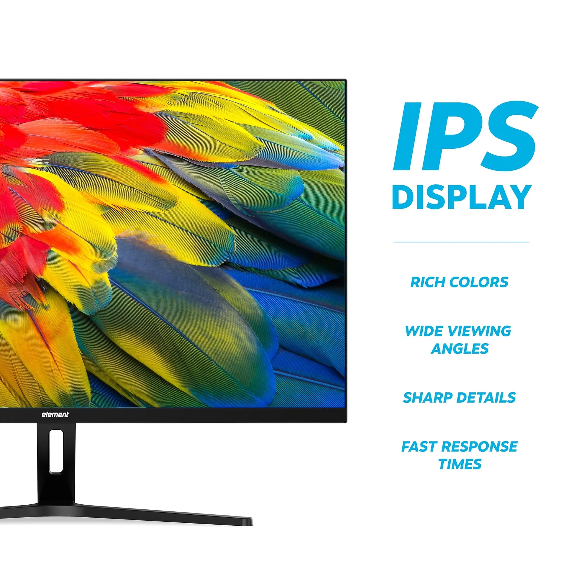 Element 24” 1080P IPS LCD 3-Side Frameless Computer Monitor - Black (EM2FPAB24B)